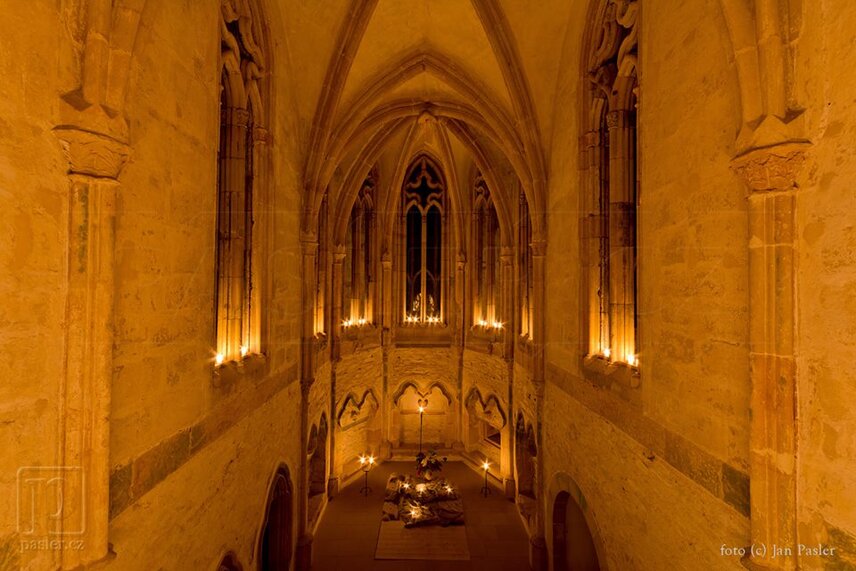 Oltář hradní kaple - noční výstup